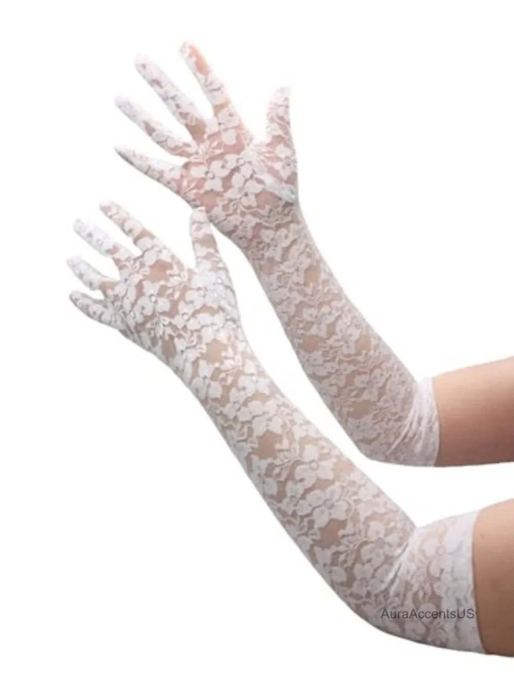 Women's Lace Opera Gloves Elbow Length Bridal Prom Long Gloves